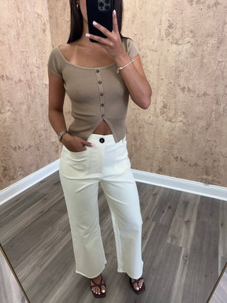 The Harper Button Knit