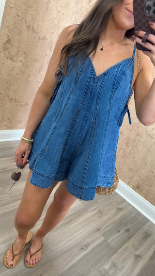 Daisy Denim Romper