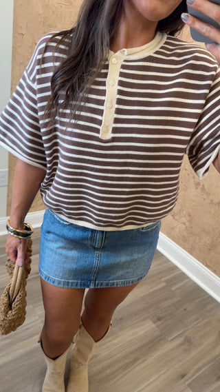 Striped Henley Top