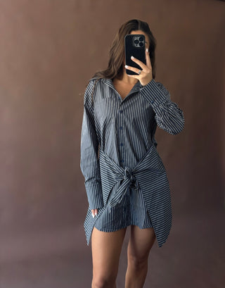 Wrap Front Shirt Dress