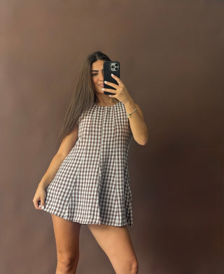 Harvest Gingham Romper