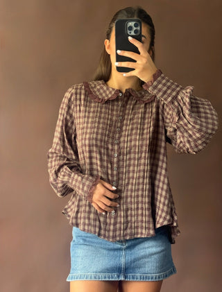 Alexis Plaid Blouse