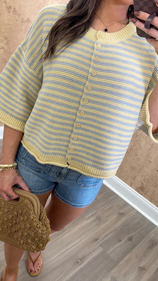 Boyfriend Cardigan- Striped