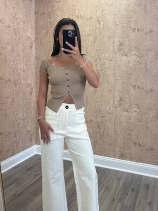 The Harper Button Knit