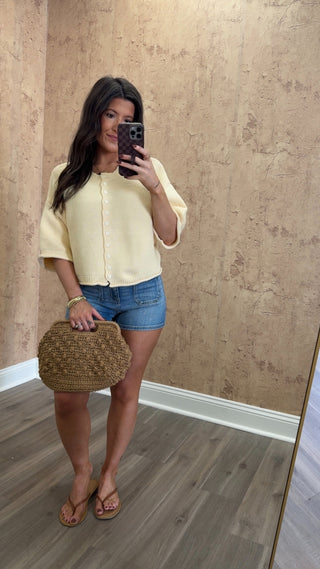 Boyfriend Cardigan- Yellow