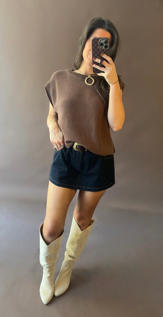 Everyday Relaxed Sweater- Brown