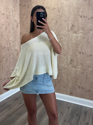 Cream Lurex Pancho