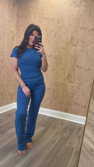 Lottie Pants Set- Navy