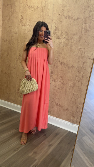 Pintuck Oversized Dress