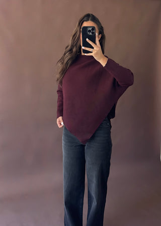 The Monroe Sweater- Wine