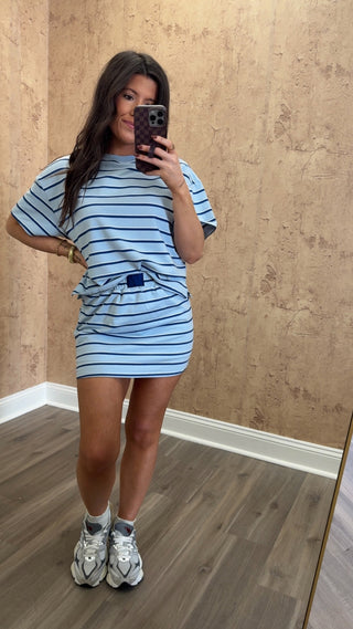 Varsity Stripe Top- Blue