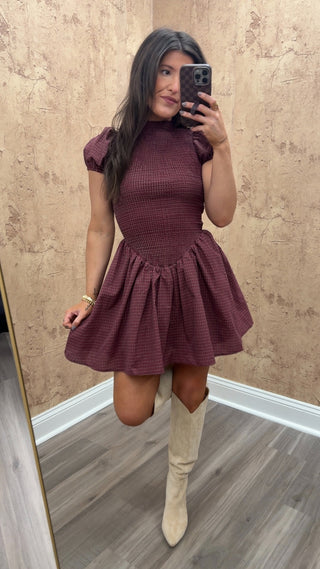 Hayley Gingham Mini Dress