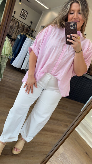 Button Down Check Top