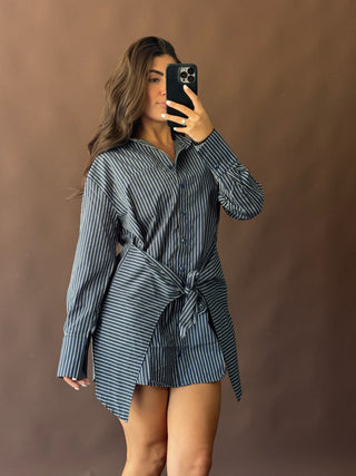 Wrap Front Shirt Dress
