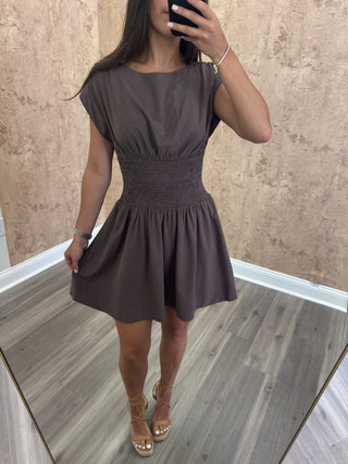 Cocoa Smocked Waist Dress