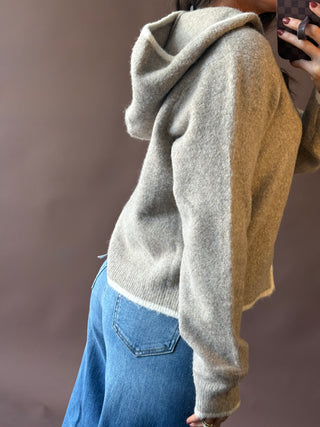 Contrast Detail Zip Up Cardigan