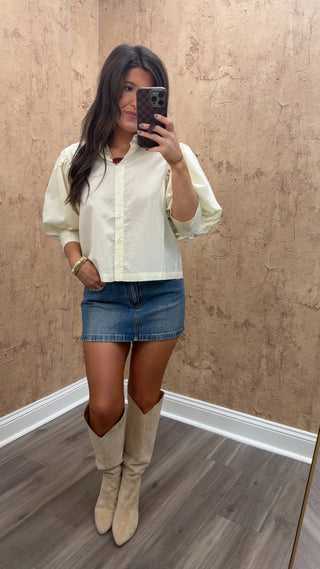 So Chic Top- Cream