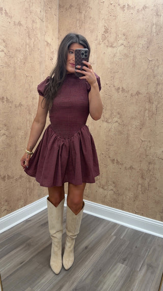Hayley Gingham Mini Dress