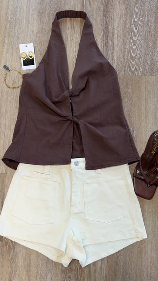 The Emma Top- Brown
