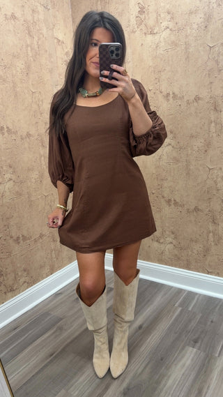 The Piper Dress-Brown