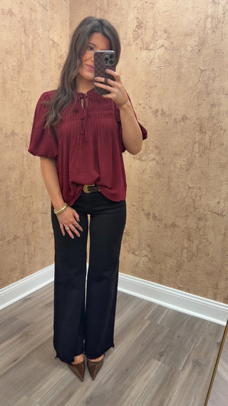 Sweet Serenity Top- Wine