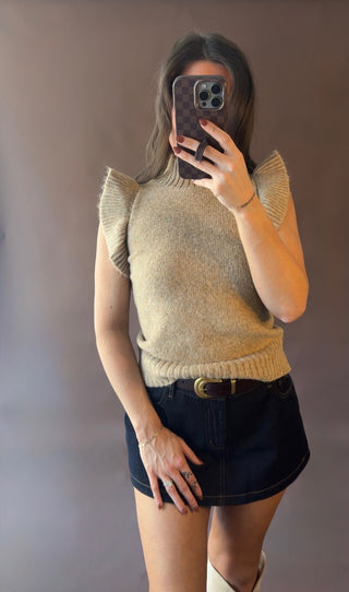 Ruffle Trim Sweater