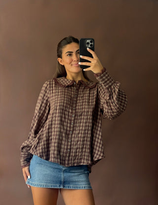 Alexis Plaid Blouse
