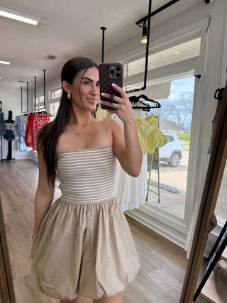 Taupe Darling Bubble Dress