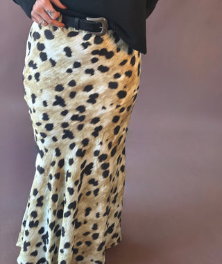 Leopard Belted Skirt