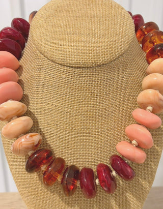 Katie Beaded Necklace-Pinks