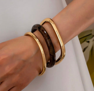 Tort & Gold Bangle Trio