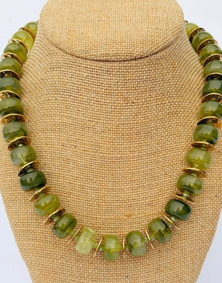 Katie Beaded Necklace-Green