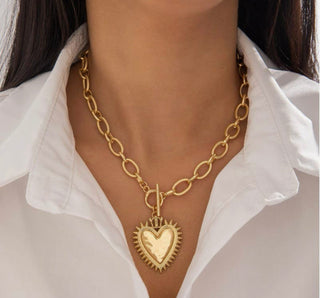 Spiked Heart Necklace