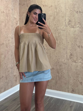 Angela Pleated Tank