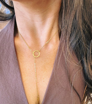 Loop Chain Lariat Necklace